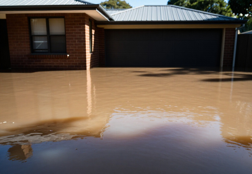 Before and after water damage cleanup